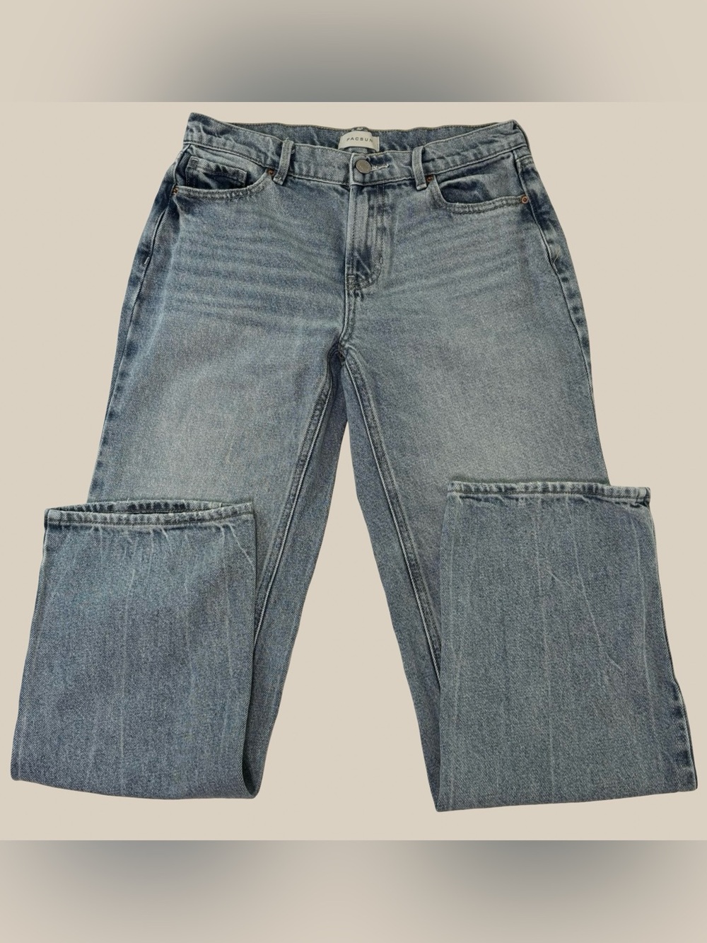 PacSun Jordyn Low Rise Straight Jeans Women's Blue Denim Light Wash SZ 25